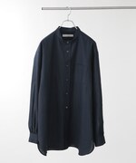 「Te Ni Wo Ha」nano・universe×片岡 健太(sumika)別注/11s綿麻バンドカラーシャツ