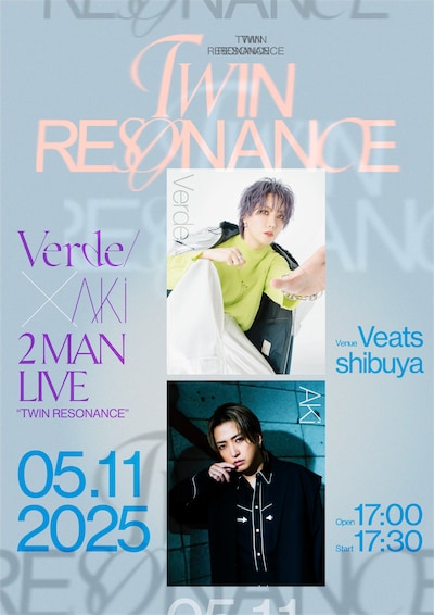 Verde/ × AKi 2MAN LIVE「TWIN RESONANCE」フライヤー