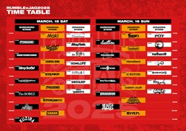 KUZIRAとENTHがトリ！愛知「RUMBLE×JAG」タイムテーブル発表