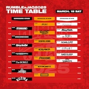 「RUMBLE×JAG 2025」DAY1タイムテーブル