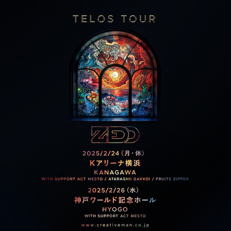ゼッド「TELOS TOUR」日本公演ビジュアル