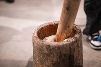 だんだん仕上がっていく餅。