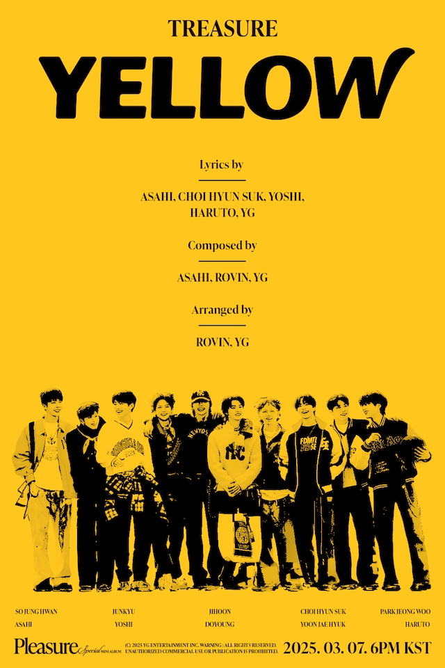 TREASURE「YELLOW」告知ビジュアル