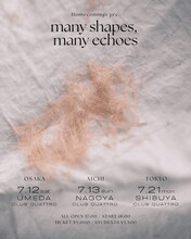 「Homecomings presents『many shapes, many echoes』」告知ビジュアル