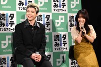 左からSHUNTO（BE:FIRST）、伊織もえ。