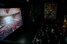 「向井秀徳と見る、MATSURI SESSION AT BUDOKAN 試写会」の会場の様子。