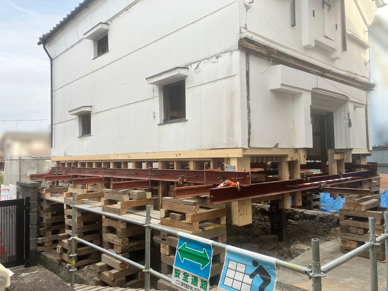 揚げ屋作業完了の様子。（写真提供：渡辺建設株式会社）