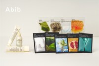 Abibのポップアップショップで先行販売される「復活草」シリーズと「弱酸性pHシートマスク」「ガムシートマスク」。