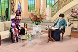 「徹子の部屋」よりデーモン閣下、黒柳徹子。©テレビ朝日