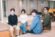 左から壷阪健登（soraya）、石川紅奈（soraya）、吉田靖直（トリプルファイヤー）、鳥居真道（トリプルファイヤー）。