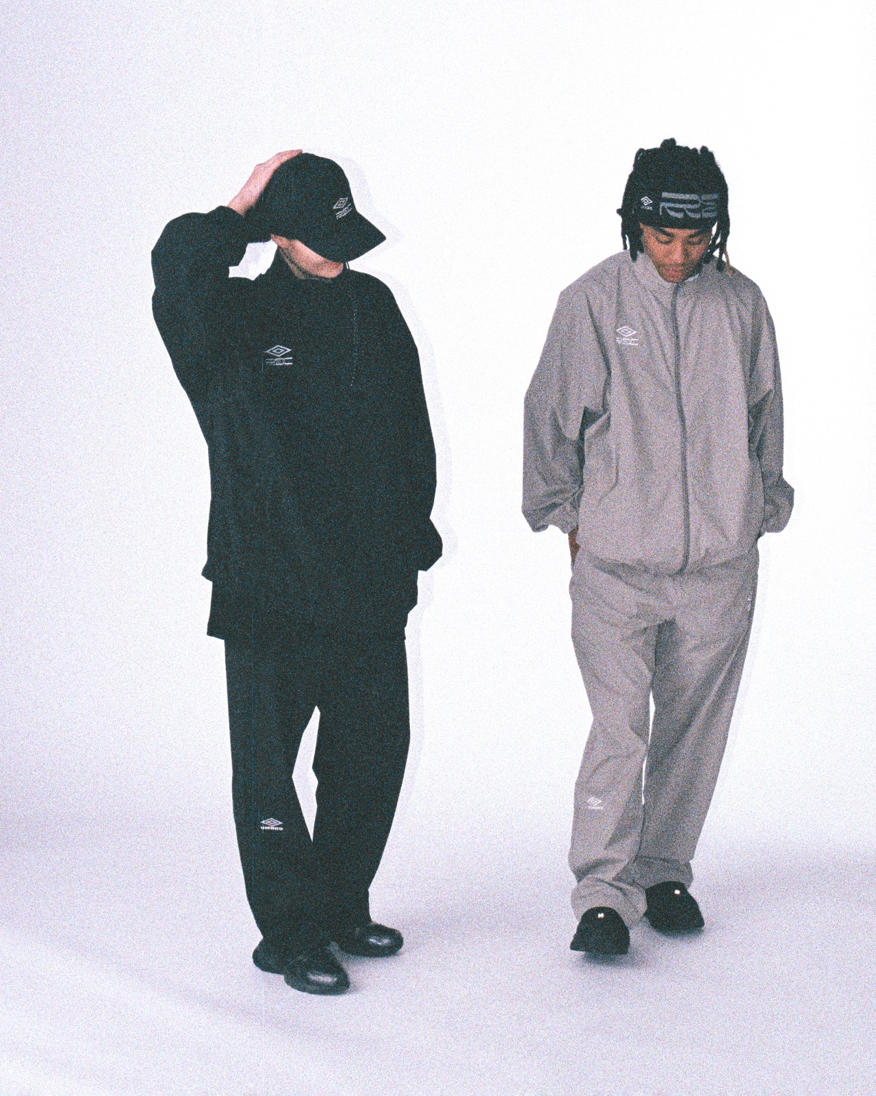 RDC × UMBRO Track Jacket（20900円）、RDC × UMBRO Track Pants（16500円）、RDC × UMBRO Basic Cap（5500円）、RDC × UMBRO Hairband（4400円）。