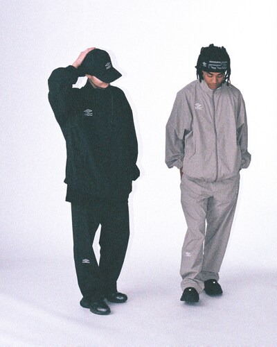 RDC × UMBRO Track Jacket（20900円）、RDC × UMBRO Track Pants（16500円）、RDC × UMBRO Basic Cap（5500円）、RDC × UMBRO Hairband（4400円）。
