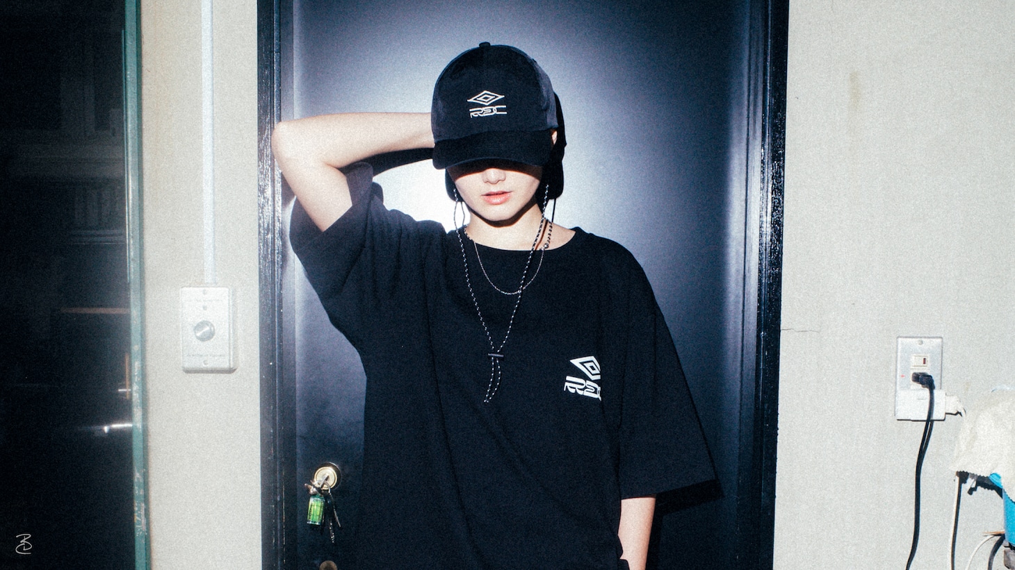 UMBRO Basic Cap（5500円）、RDC × UMBRO Basic S/S Tee（7700円）。