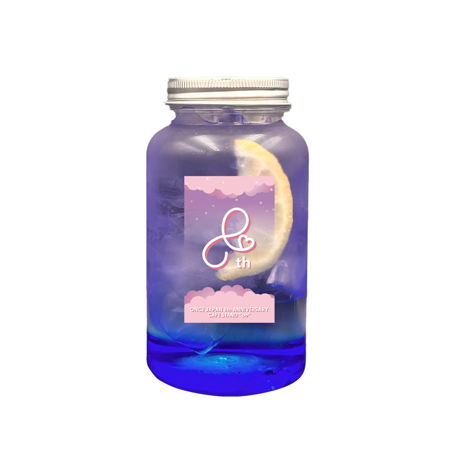 「ONCE JAPAN 8th ANNIVERSARY CAFE STAND “∞”」ブルーレモンスカッシュ 1100円