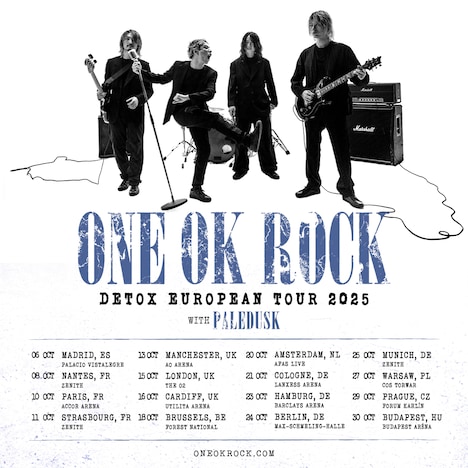 「ONE OK ROCK DETOX European Tour 2025」告知ビジュアル
