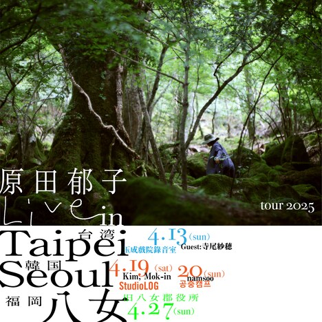 「原田郁子ソロツアー『Live in Taipei、Seoul、八女』」告知ビジュアル