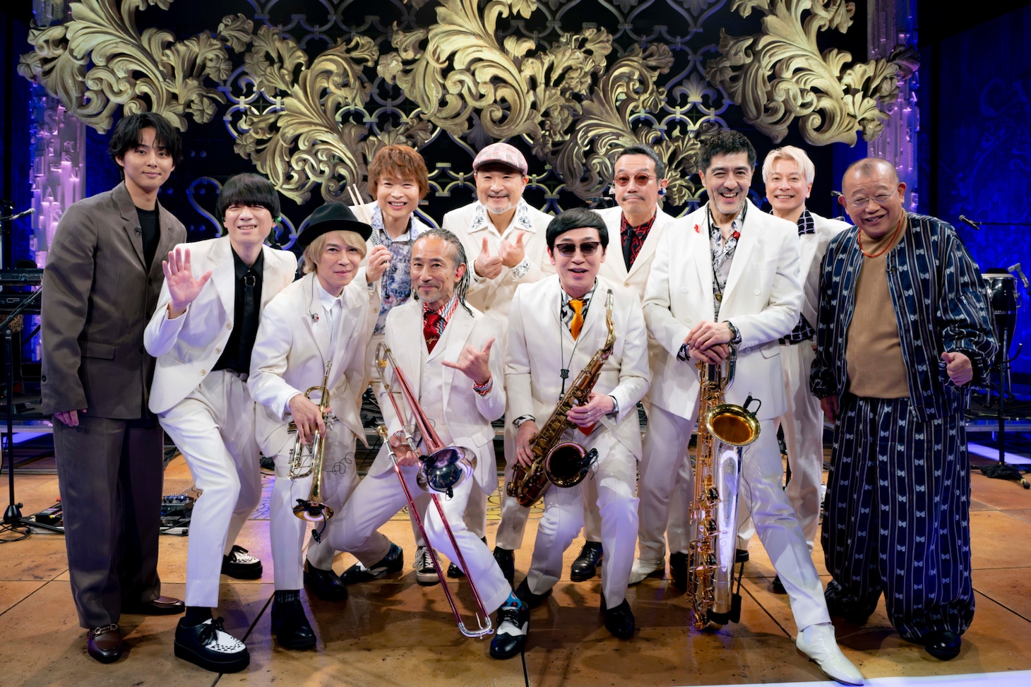 「A-Studio＋」出演者。左から、藤ヶ谷太輔、東京スカパラダイスオーケストラ、笑福亭鶴瓶。©TBS