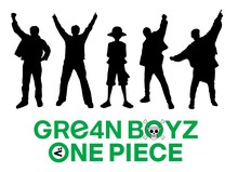 「ONE PIECE」とGRe4N BOYZのコラボレーションロゴ。©︎尾田栄一郎／集英社・フジテレビ・東映アニメーション ©︎GRe4N BOYZ