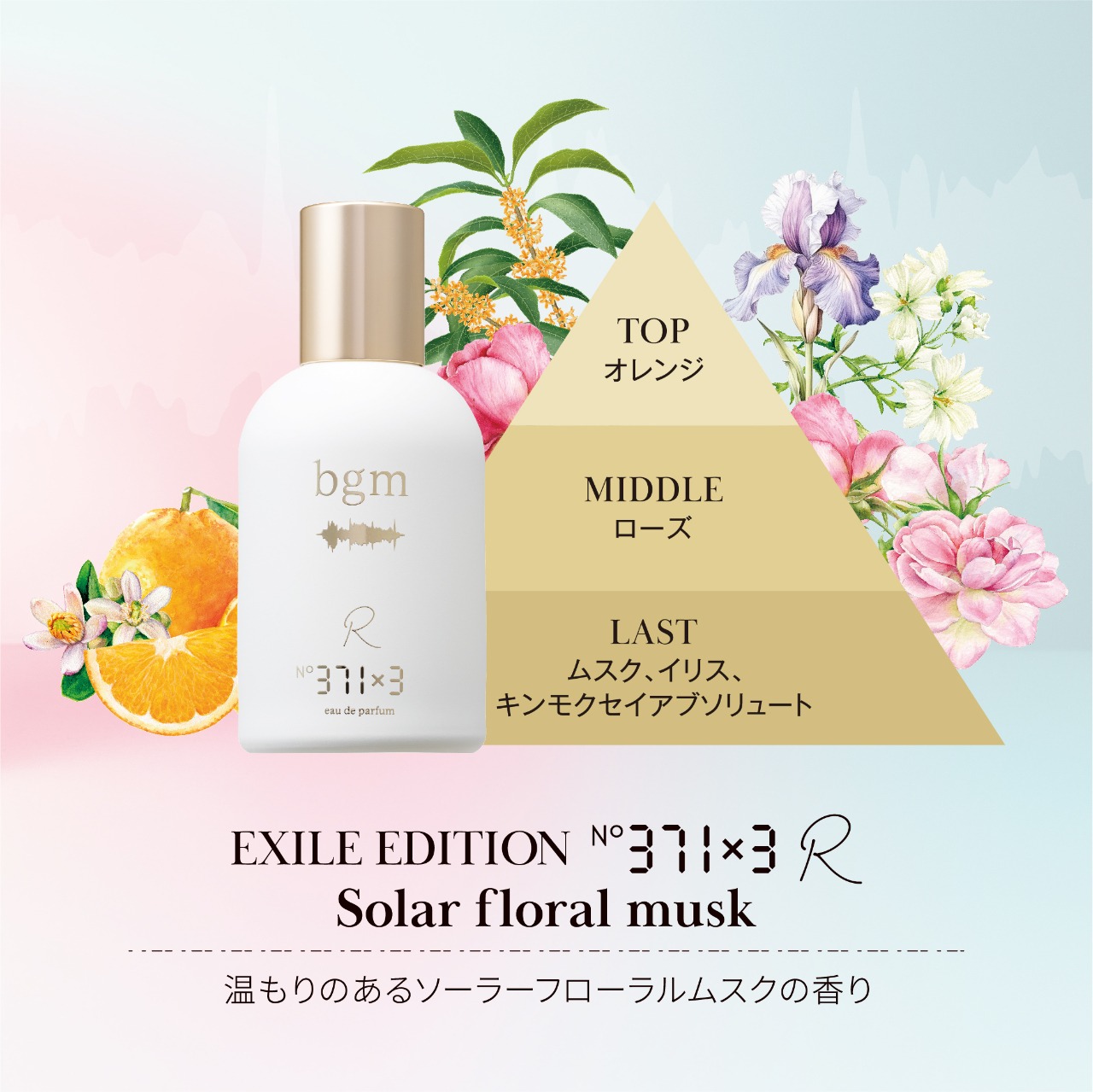 「ビージーエム オードパルファム No.371×3 R」香りのイメージ。