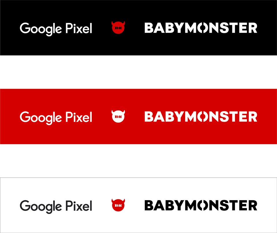 「Google Pixel IMAGINATION STUDIO with BABYMONSTER」オリジナルステッカーのデザイン。