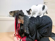 フルメイクで卯月ちゃんと花月ちゃんと戯れる桂佑。