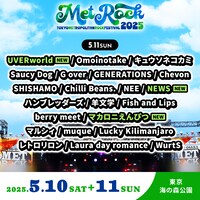 「TOKYO METROPOLITAN ROCK FESTIVAL 2025」2日目の出演者一覧。