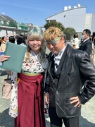 中学の卒業式にて。