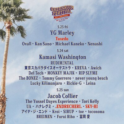 「GREENROOM FESTIVAL 20th Anniversary」告知画像