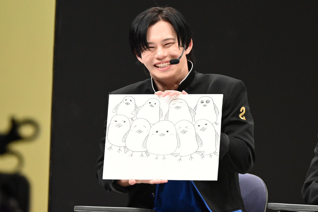 超特急メンバーをイメージしたシマエナガを描いたカイ。 - 超特急