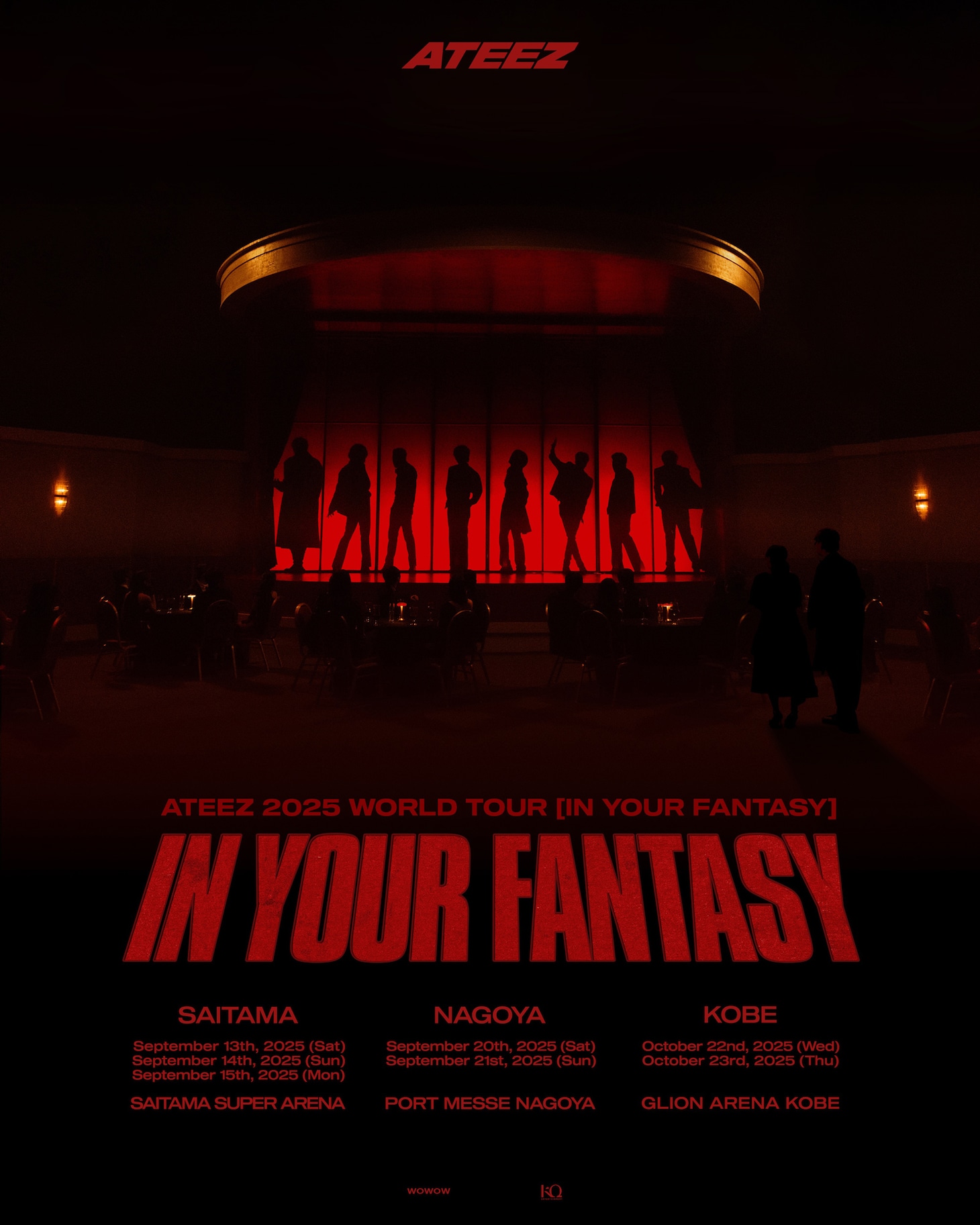 「ATEEZ 2025 WORLD TOUR [IN YOUR FANTASY] IN JAPAN」告知ビジュアル ©KQ Entertainment
