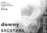 「スキマ産業vol.63～downy 8th『夜の背骨』レコ発編～」福岡公演ポスター