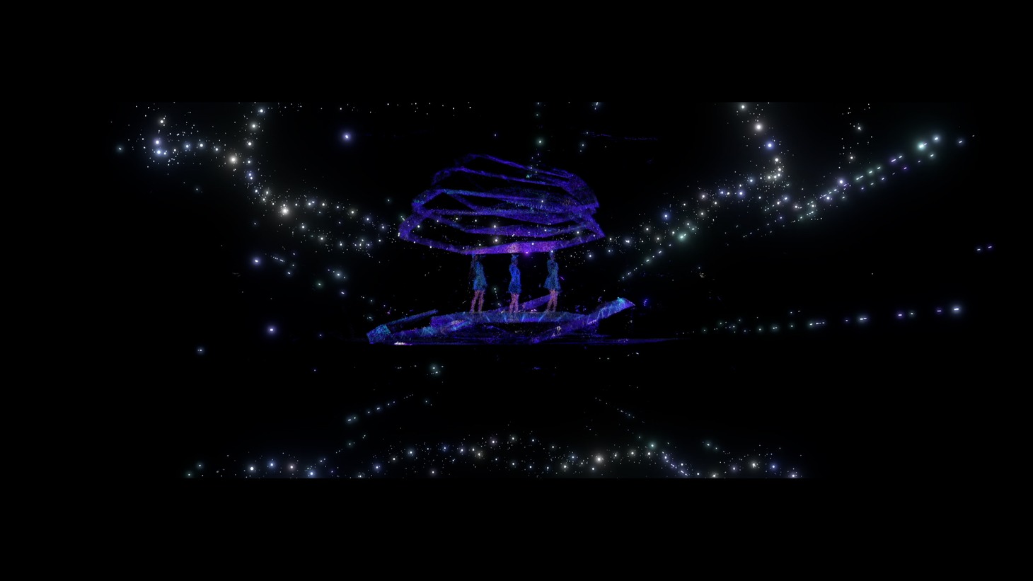 「IOWN×Perfume」のパフォーマンスの様子。