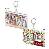 「動画も見れちゃう!?FAM×TAMオリジナルキーホルダー」のデザイン。