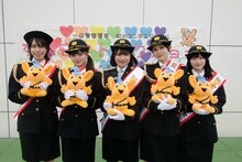 左から虹のコンキスタドールの隈本茉莉奈、川端優、的場華鈴、石原愛梨沙、一宮ゆい。