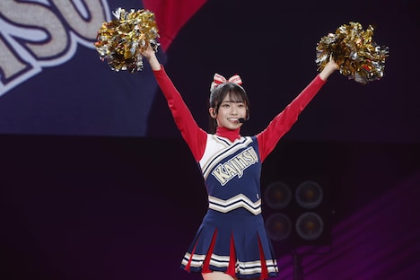 チアダンスを披露する瀬戸口心月。（撮影：鈴木健太［KENTA Inc.］）