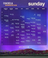 「Coachella Valley Music and Arts Festival」タイムテーブル