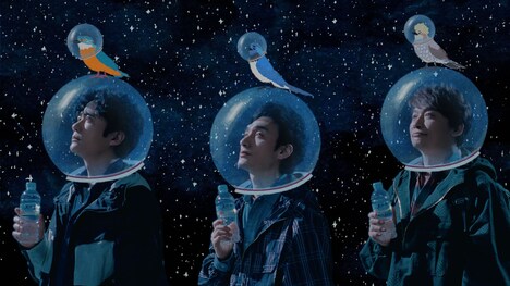 稲垣吾郎、草なぎ剛、香取慎吾が出演するWebムービー「#素晴らしい過去になろう」より。