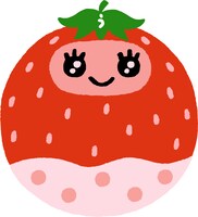 「丸亀うどーなつ」の公式キャラクター「いちごみるくもっち」。