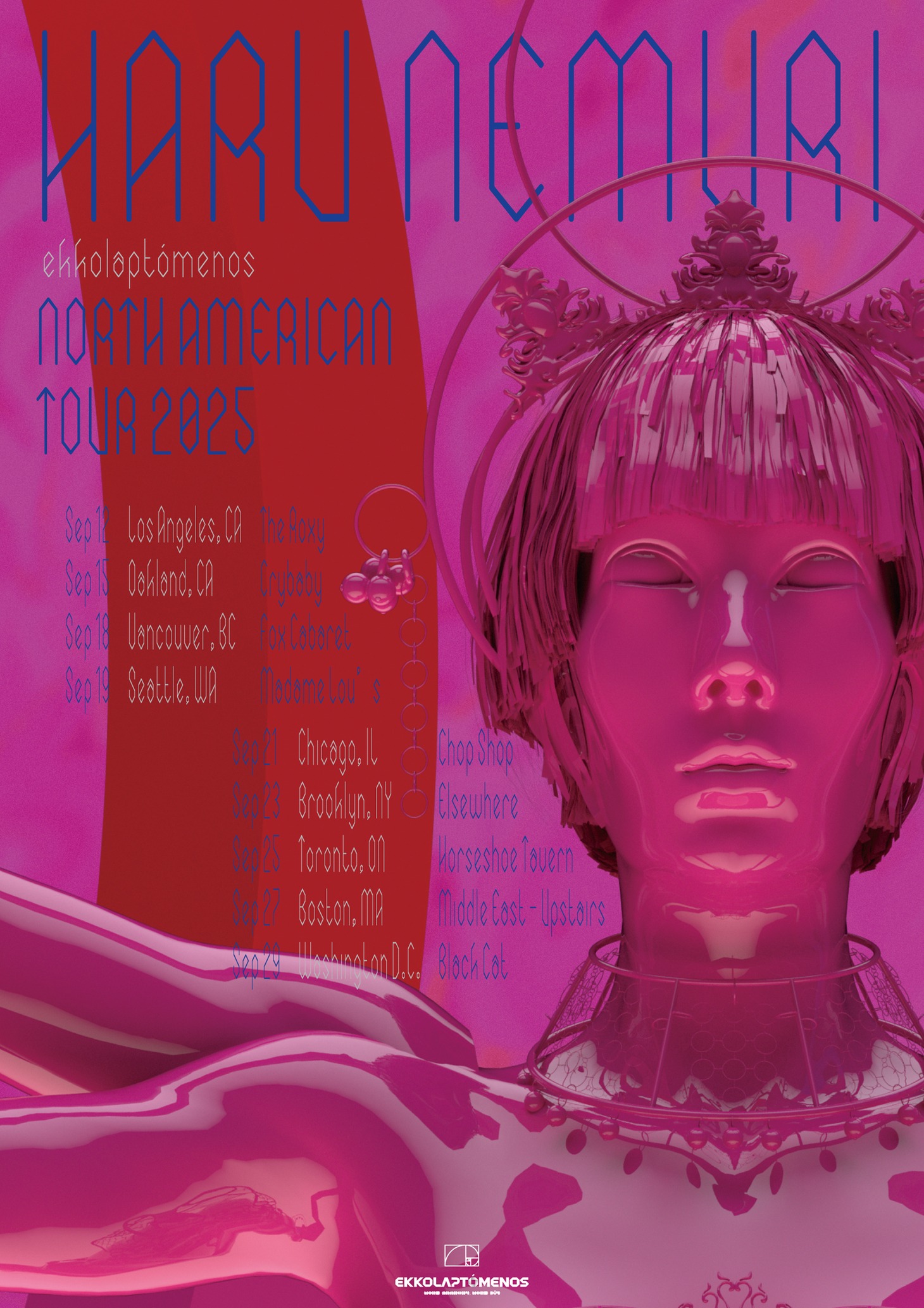 「HARU NEMURI "ekkolaptómenos" NORTH AMERICAN TOUR 2025」告知画像