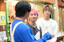 手前からカイ、シューヤ、タカシ。