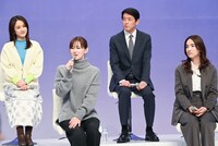 左から平祐奈、北川景子、筒井道隆、仁村紗和。