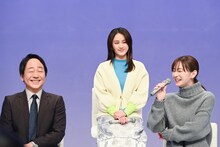左から大森南朋、平祐奈、北川景子。
