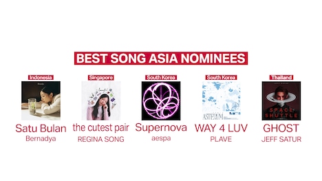 「MUSIC AWARDS JAPAN 2025」最優秀アジア楽曲賞のノミネート作品。