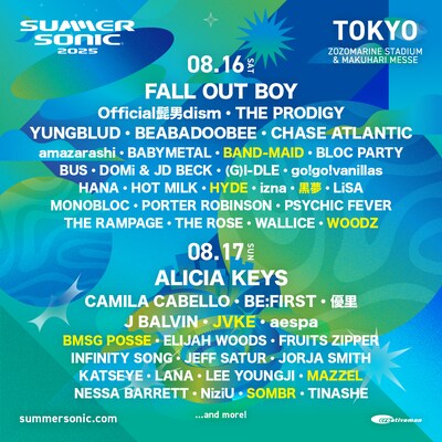 「SUMMER SONIC 2025」TOKYO出演者