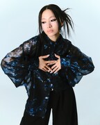 ARTflowerシアーシャツ