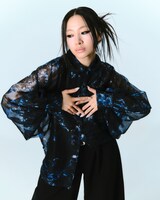 ARTflowerシアーシャツ