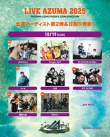 「LIVE AZUMA 2025」2日目の出演者一覧。