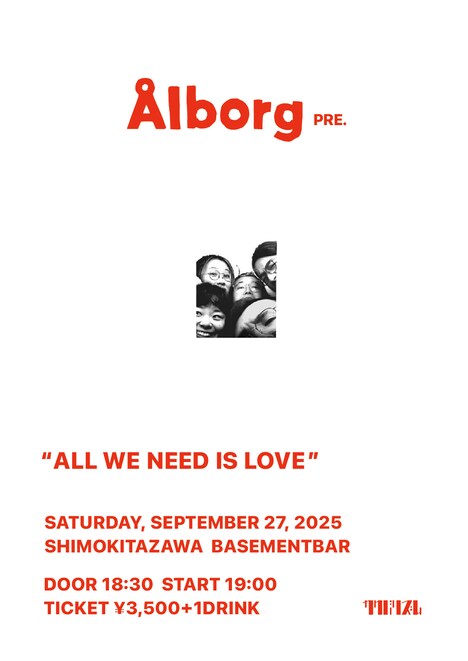 「Ålborg pre. oneman show "ALL WE NEED IS LOVE"」告知ビジュアル