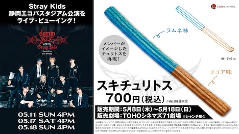 「Stray Kids World Tour ＜dominATE JAPAN＞ Live Viewing」の“スキチュリトス”。