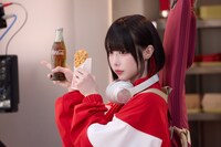 「コカ・コーラ」新CM撮影の様子。